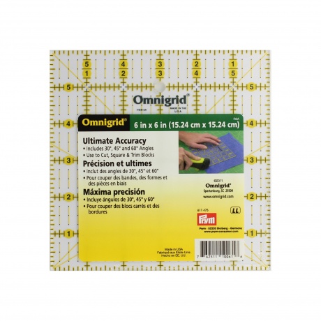 Règle Patchwork 6 x 6 inch