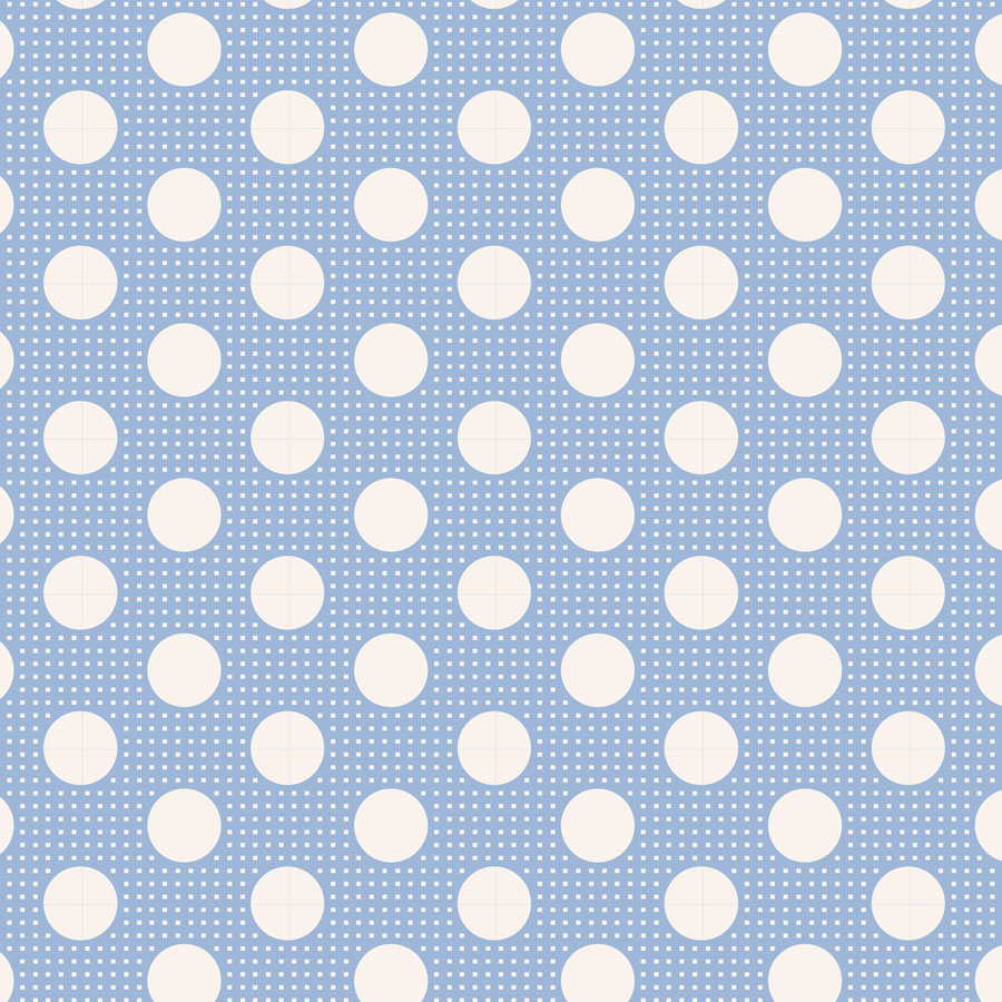 Tissu Patchwork Tilda Medium Dots Blue, Coupon