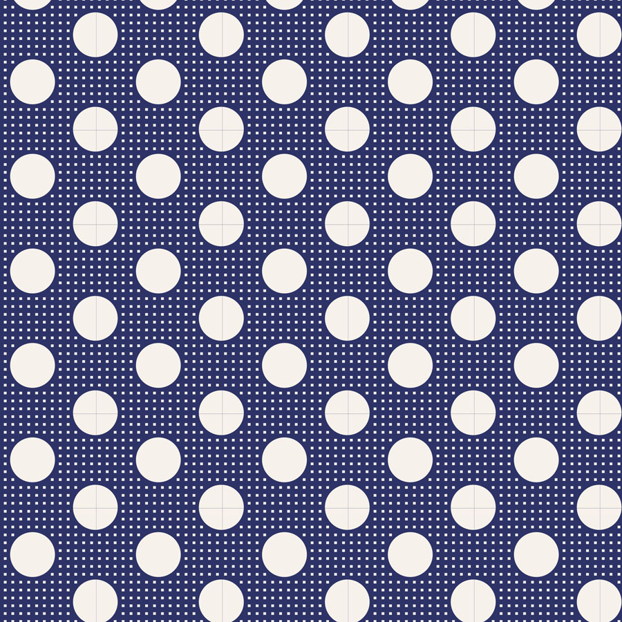 Tissu Patchwork Tilda Medium Dots Bleu Nuit