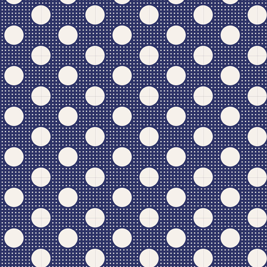 Tissu Patchwork Tilda Medium Dots Bleu Nuit