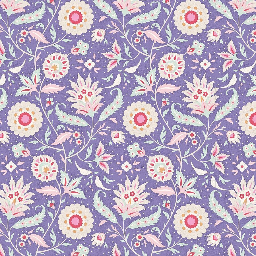 Tissu Patchwork Tilda Bon Voyage Birdvine Blue