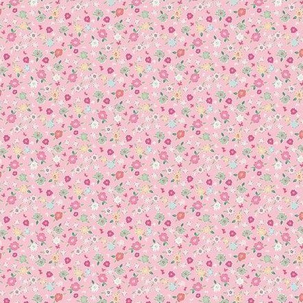 Tissu Patchwork Moments Pink Blossom