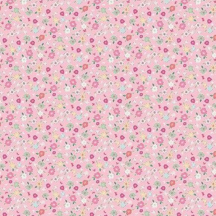 Tissu Patchwork Moments Pink Blossom