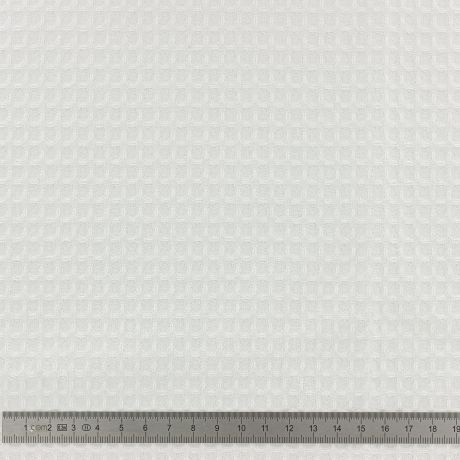 Tissu Nid d'Abeille blanc, Coupon