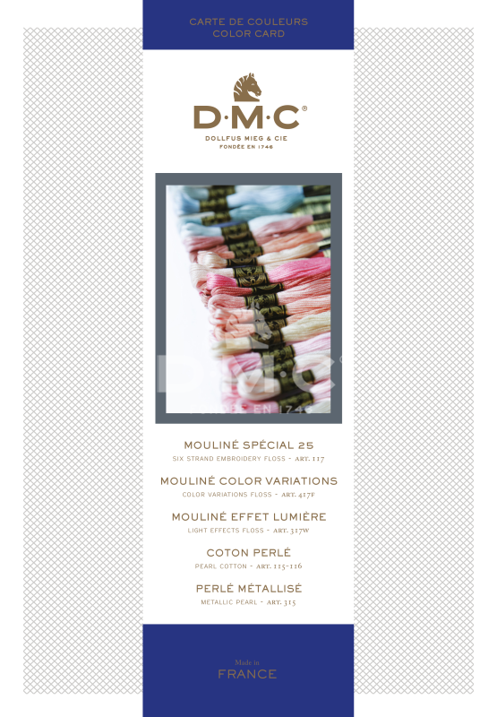 DMC Nuancier W100B - Mouline Spécial, Variations, Effet Lumier 