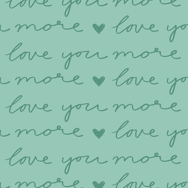Tissu Patchwork Pen Pal Love Green, Coupon