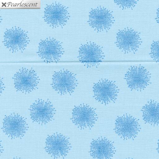 Tissu Patchwork Pearl Reflexion, Dandelion Bleu Ciel
