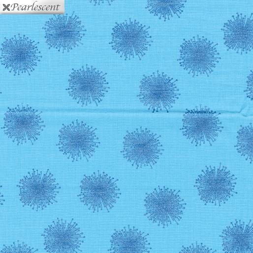 Tissu Patchwork Pearl Reflexion, Dandelion Bleu