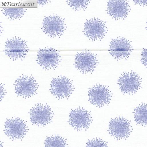 Tissu Patchwork Pearl Reflexion, Dandelion Blanc,Violine, Coupon