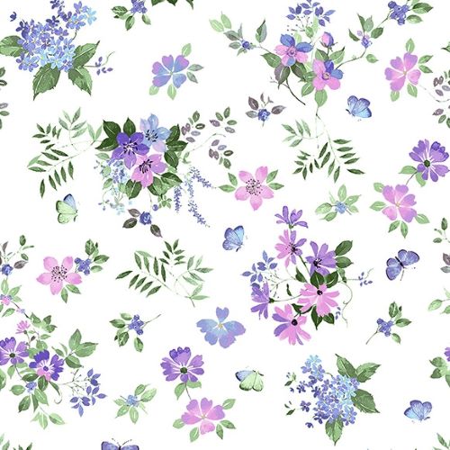 Tissu Patchwork Sunday Afternoon, Bouquet, Coupon