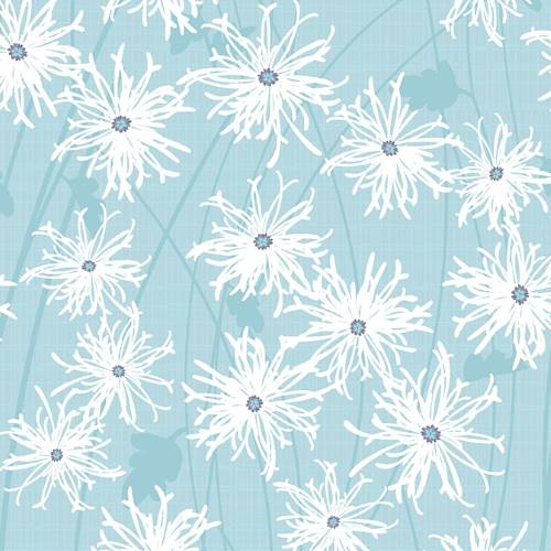 Tissu Patchwork Sunday Afternoon, Dandelion Vert d'eau, Coupon