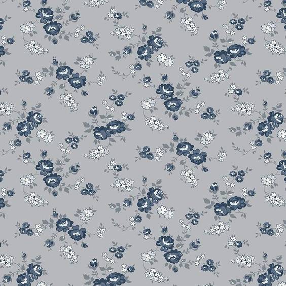 Tissu Patchwork Tranquility Grey Rose Spray, Coupon