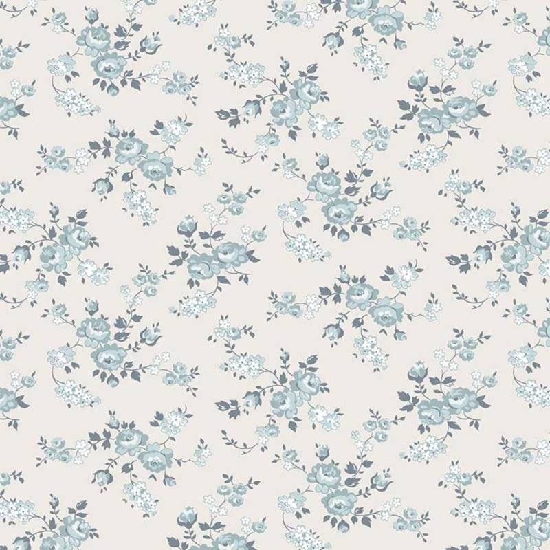 Tissu Patchwork Tranquility Cream Rose Spray