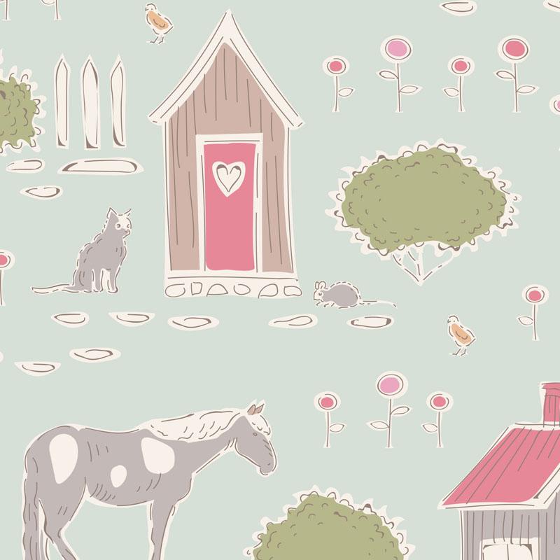 Tissu Patchwork Tilda Tiny Farm Mist
