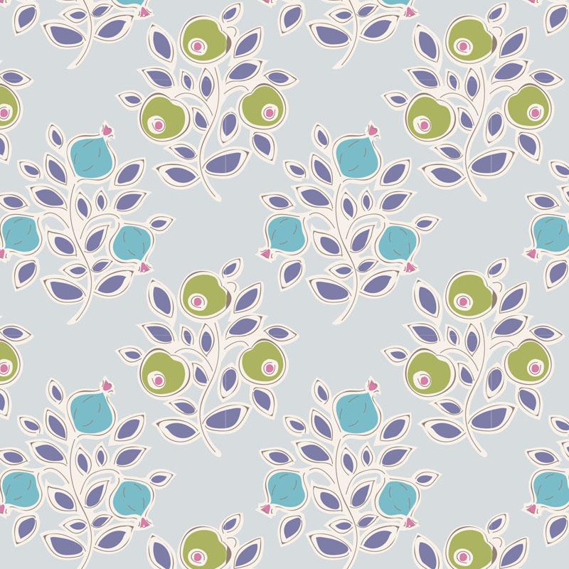 Tissu Patchwork Tilda Tiny Farm Berries Blue