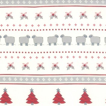 Tissu Patchwork Noël Country Christmas Mouton