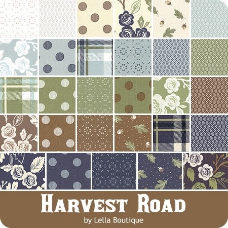 Tissu Patchwork Harvest Road, Lot de 25 Coupons 50 x 110 cm