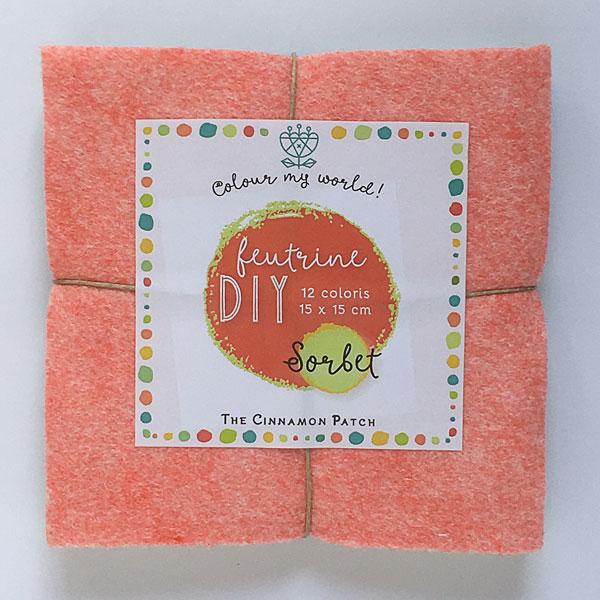 Assortiment de Feutrine Sorbet 12 coloris, 30x30cm