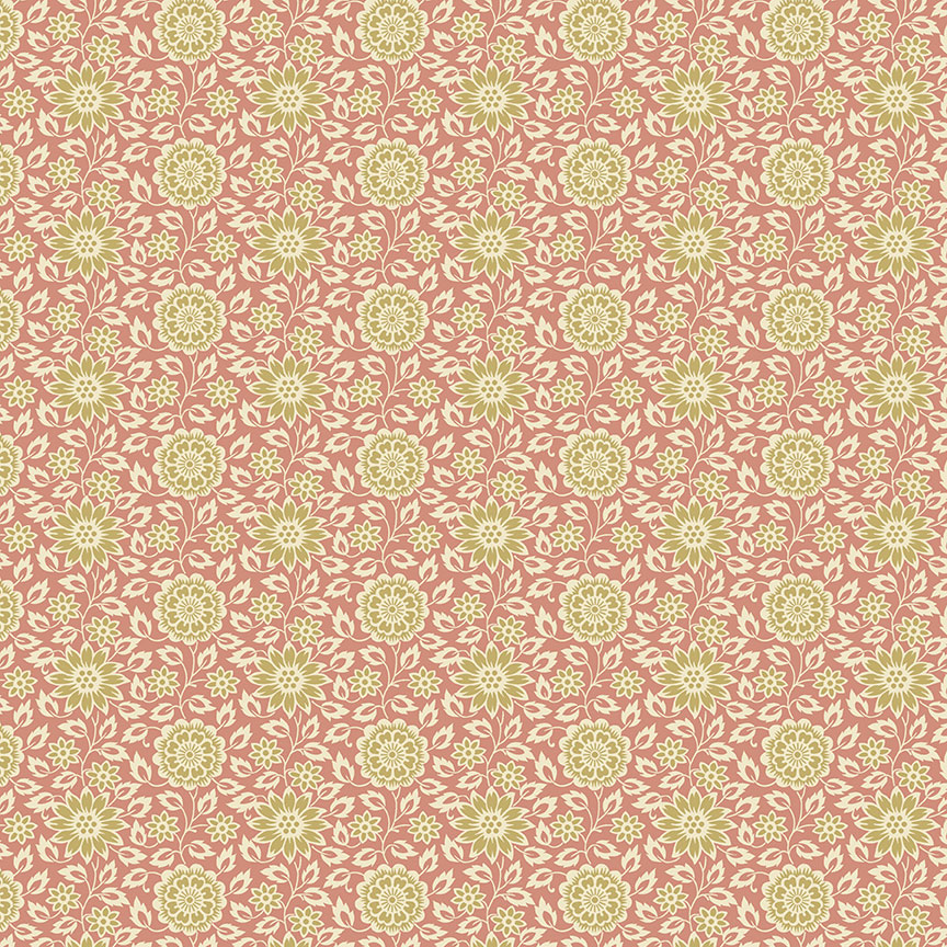 Tissu Patchwork The Seamstress Stylise Flower Antique Rose, Coupon