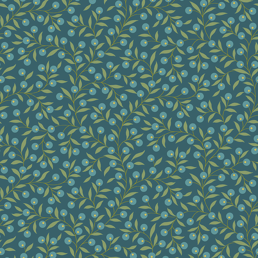 Tissu Patchwork The Seamstress Thimble Indigo, Coupon