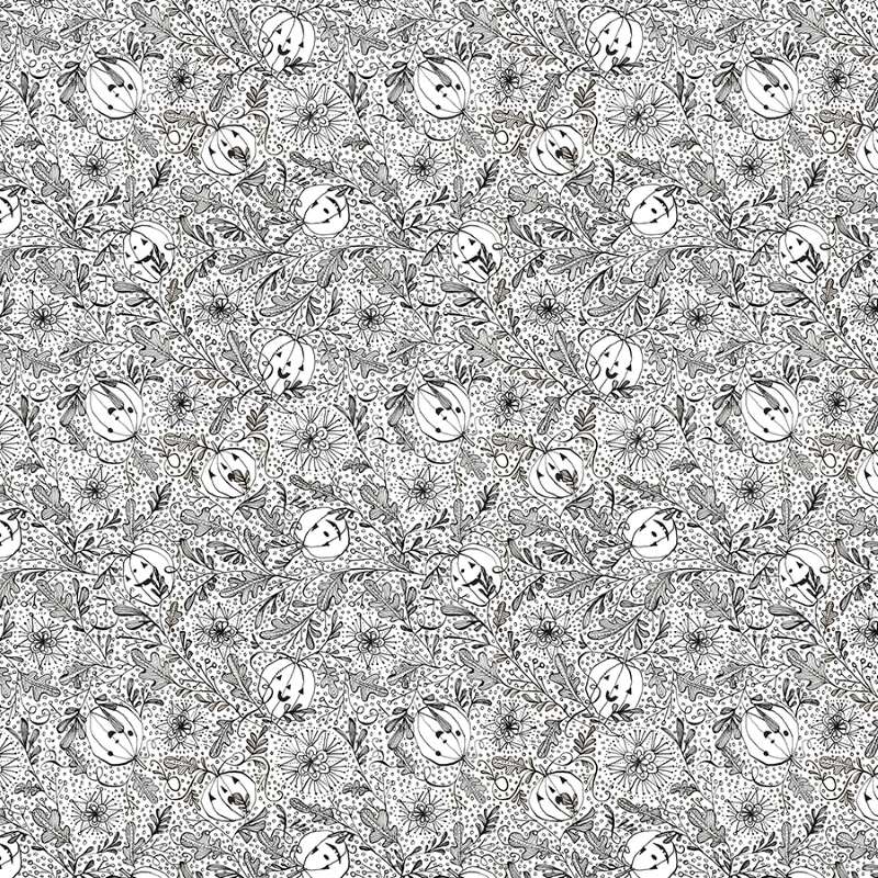 Tissu Patchwork Halloween Blanc, &quot;We See You&quot;
