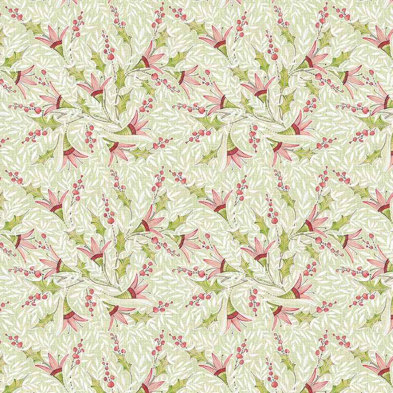 Tissu Patchwork Noël, Holly Jolly Berry Vert, Coupon