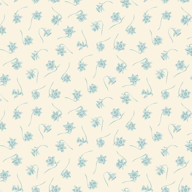 Tissu Patchwork Bluebird Ice Cave Paper White