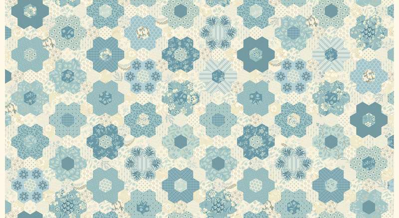 Tissu Patchwork Bluebird Grand Mother Garden