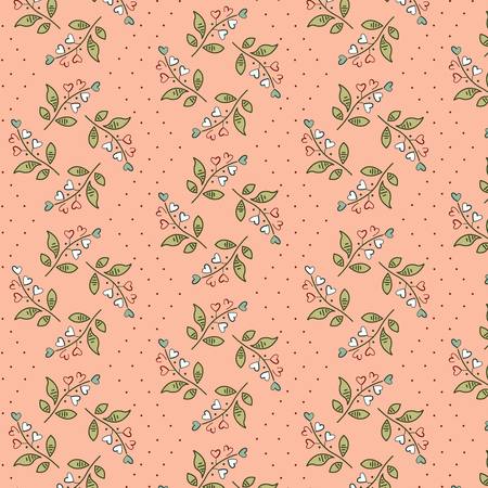 Tissu Patchwork New Vintage Lily of the Valley Frosted Pink