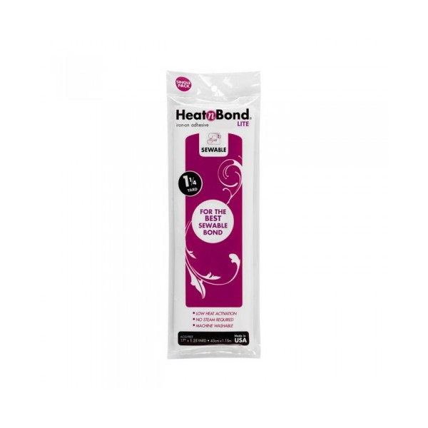 HeatnBond Lite, Adhésif thermocollant pour appliqué, 43 x 110cm