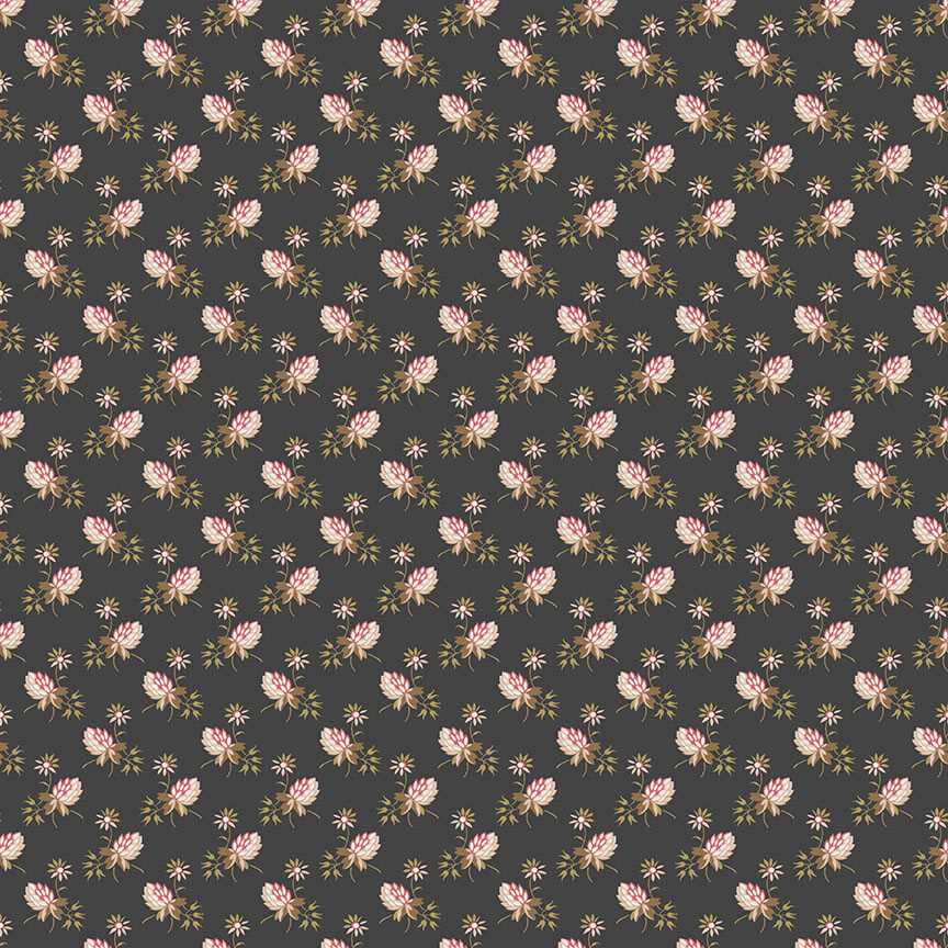 Tissu Patchwork Moonstone Clover Coal, Coupon