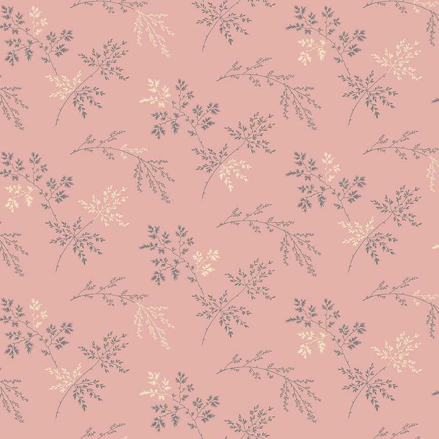 Tissu Patchwork Moonstone Twigs Tuberose