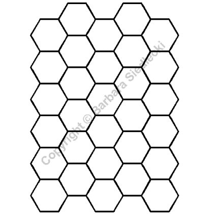 Motif de Quilting Fond Hexagones 4.5 x 3.8 cm