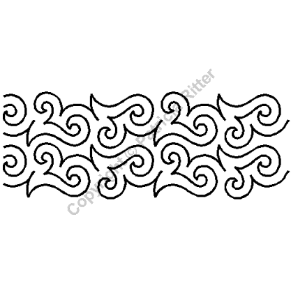 Motif de Quilting Fond Arabesques 7,6 cm