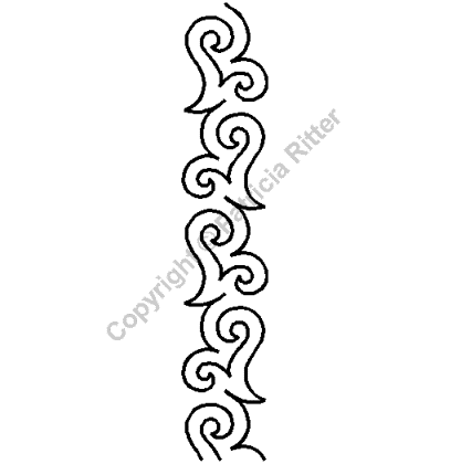 Motif de Quilting Frise Arabesques 5 cm