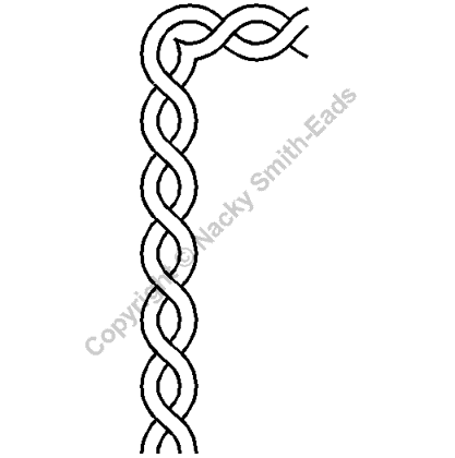Motif de Quilting Frise Cable 3,8 cm