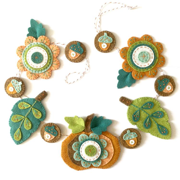 Kit Feutrine Guirlande d'Automne Folk Art