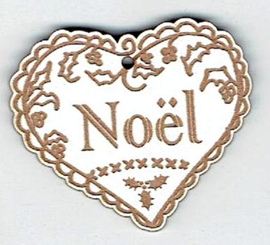 Bouton Décoratif Coeur Noël