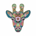 Porte-Aiguille à broder aimanté _ Girafe