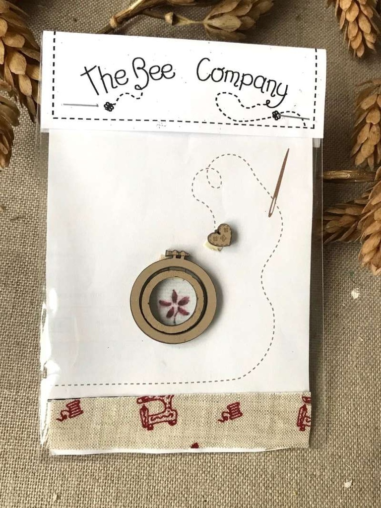 Boutons Cercle à broder Lin - 3cm