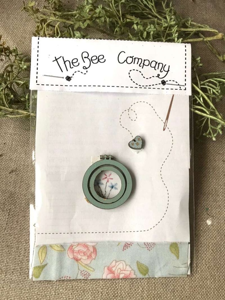 Boutons Cercle à broder Bleu impérial - 3cm