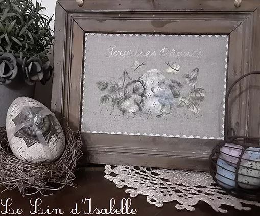 Modèle Points Comptés - Petits Lapin de Pâques