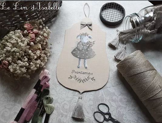 Modèle Points Comptés - Mouton de Printemps