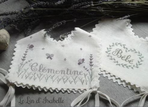 Modèle Points Comptés - Bavoir Champêtre