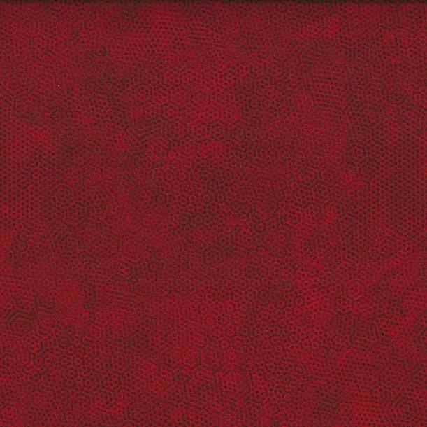 Tissu Patchwork Dimples Rouge Carmin