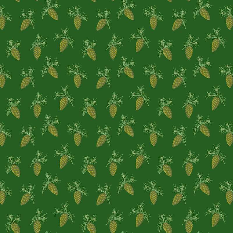 Tissu Patchwork Noël Sweet Pine Spruce, Coupon
