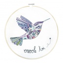 Kit Broderie "Envole-Toi Joli Colibri" - Kit Complet