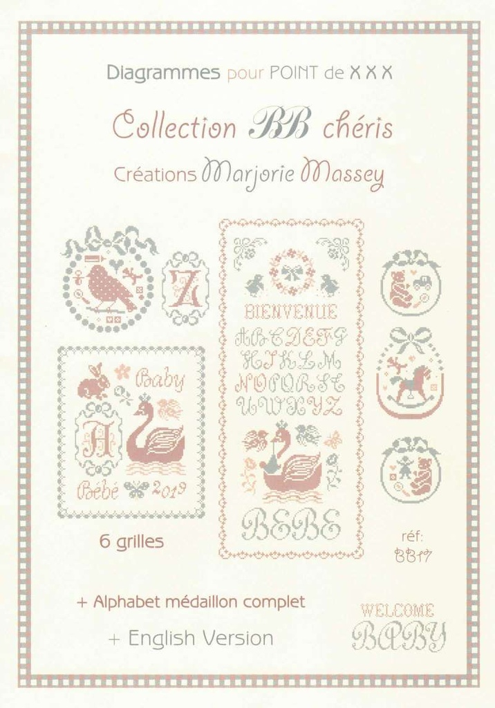 Modèle de Point Compté - Naissance Bébé au Cygne