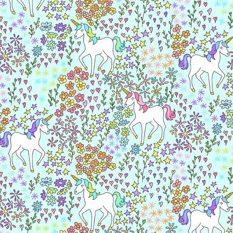 Tissu Patchwork Licorne, Coupon