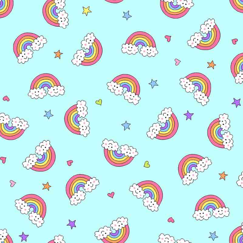 Tissu Patchwork Arc en Ciel
